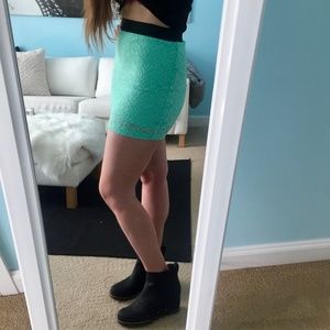 Mint Bodycon Skirt